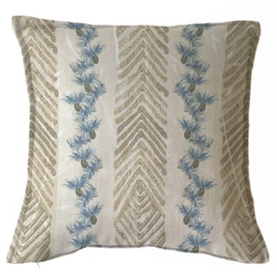 Funda Cojín Marisa Estampada Espigas Y Flor Azul 45X45