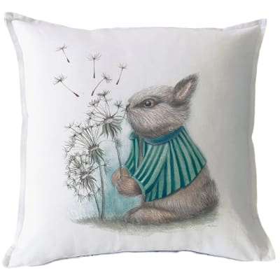 Funda cojín estampada Conejo Pide un Deseo1