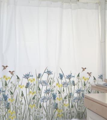 Cortina de Baño Jardín de Agapantos