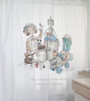 CORTINA DE BAÑO ROBOTS