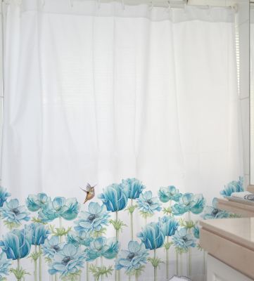 CORTINA DE BAÑO ESTAMPADA ANEMONE