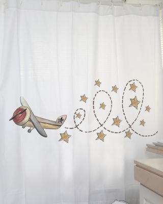 CORTINA DE BAÑO AVIÓN