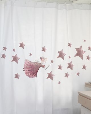 CORTINA DE BAÑO HADA ROSA