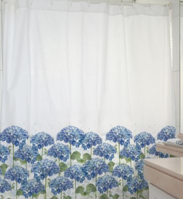CORTINA DE BAÑO ESTAMPADA HORTENSIAS
