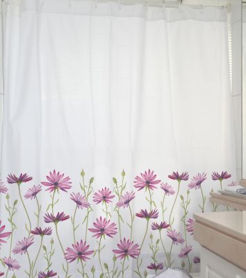 CORTINA DE BAÑO ESTAMPADA MARGARITAS1