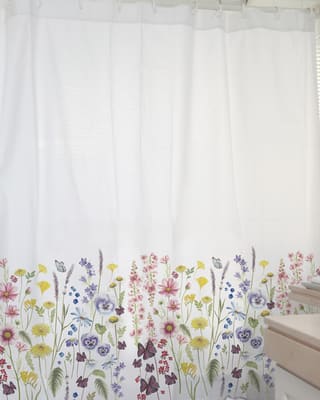 CORTINA DE BAÑO ESTAMPADA PRIMAVERA MULTICOLOR