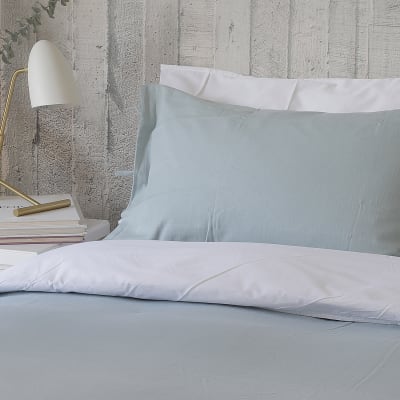 Cubreplumón Algodón Stone Wash Celeste