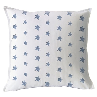 FUNDA COJÍN ESTAMPADA ESTRELLITAS AZULES