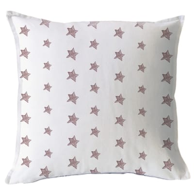 Funda Cojín Estampado Estrellas Rosas MS