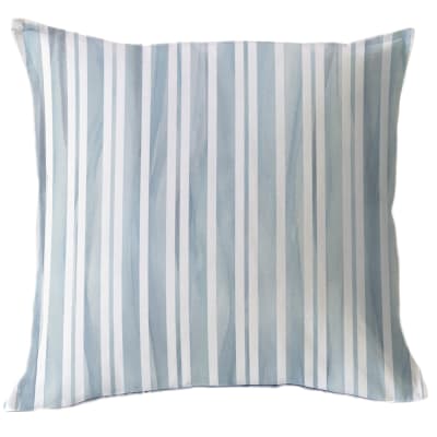 Funda Cojín Estampado Franjas Turquesa MS1