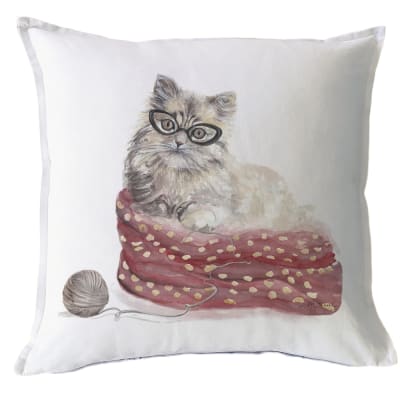 Funda Cojín Estampado Gato MS