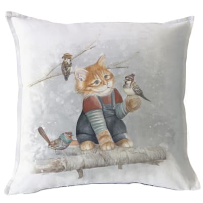 Funda Cojín Gatito y sus Amigos