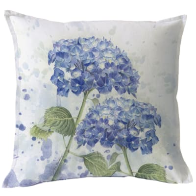 FUNDA COJIN ESTAMPADA HORTENSIAS
