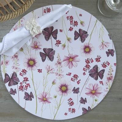 Individual Redondo Primavera Rosa