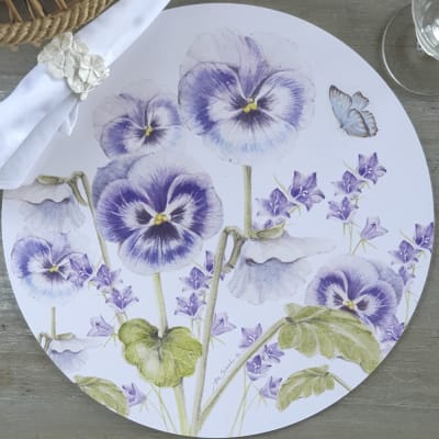 Individual Redondo Jardín Primavera Violeta