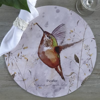 Individual Redondo Picaflor Palitos