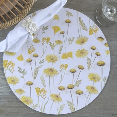 Individual Redondo Primavera Amarilla