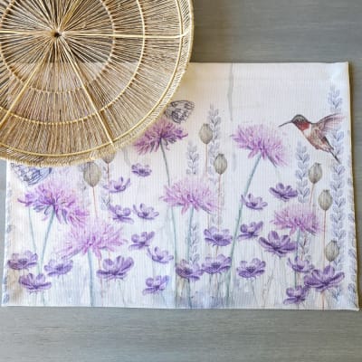 INDIVIDUAL TELA JARDÍN SILVESTRE LILA