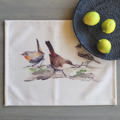 INDIVIDUAL TELA PÁJAROS NATIVOS