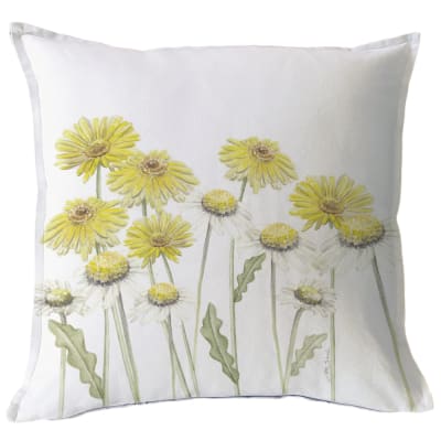 Funda Cojín Jardín Primaveral Amarillo1