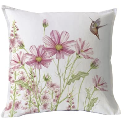 Funda Cojín Jardín Primaveral Rosa1