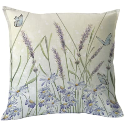 Funda Cojín Estampada Jardín de Lavanda