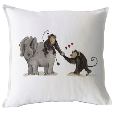 Funda Cojín Estampado Casa Loca Azul MS1