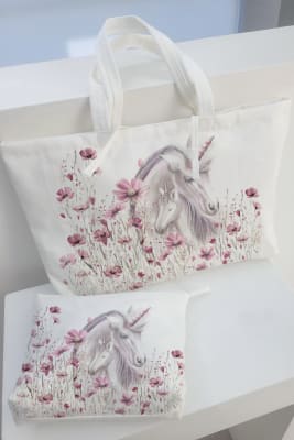 PACK BOLSO MEDIANO + ESTUCHE UNICORNIO