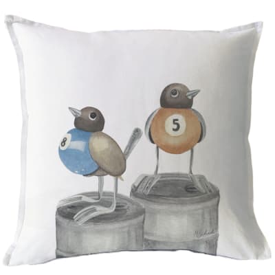 Funda Cojin Pajaritos Billar 45x45
