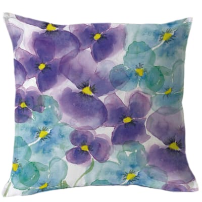 Funda Cojín estampada Pensamientos morados1