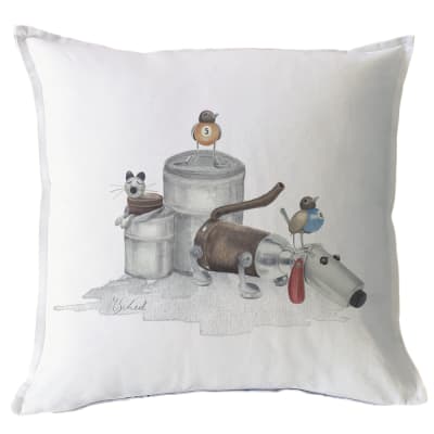 Funda Cojin Perrobot y amigos 45x45