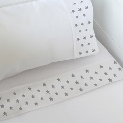 Sábanas Estampado Estrellas Grises