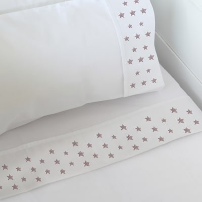 Sábanas Estampado Estrellas Rosa