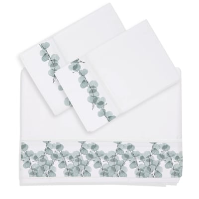 JUEGO DE SÁBANAS ESTAMPADO EUCALIPTUS 300H.