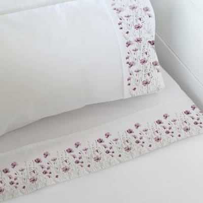 Juego De Sábanas Estampada Florcitas Unicornio