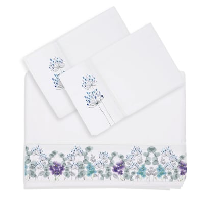 JUEGO DE SÁBANAS JARDÍN PENSAMIENTOS 300h.