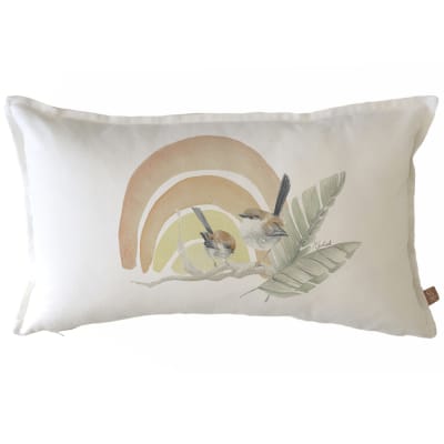 FUNDA COJIN SAFARI PAJARITOS 50X30