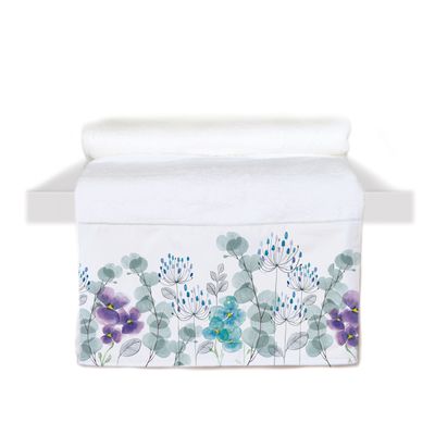 Toalla baño Jardín de Flores Pensamientos