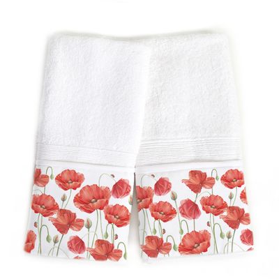 Toalla Mano Amapola Roja
