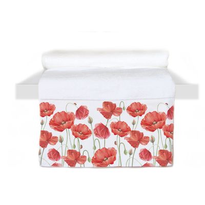 Toalla Baño Amapola Roja