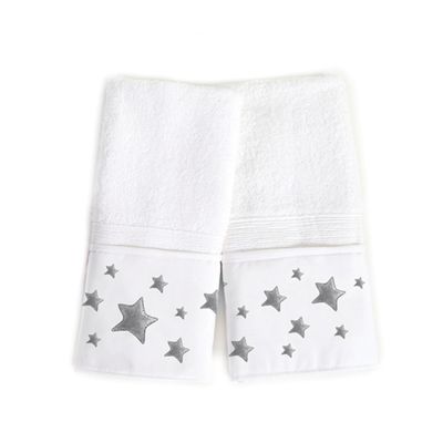 Toalla Mano  Estrellas Grises MS1
