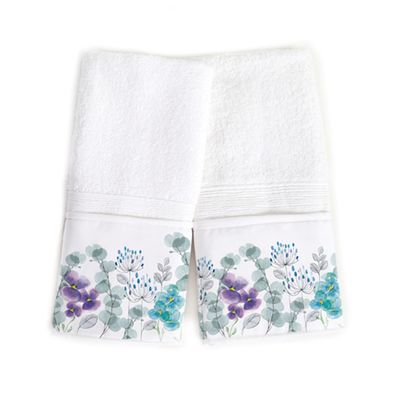 Toalla Mano Jardín de Flores Pensamientos