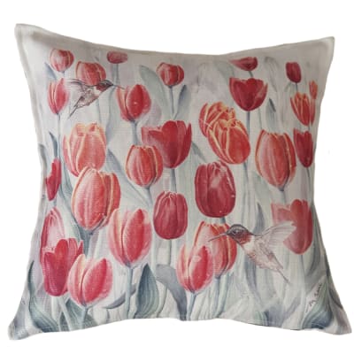 Funda Cojín Marisa Tulipanes Rojos
