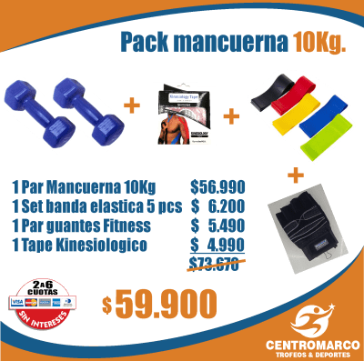 PACK Mancuernas 10 kg