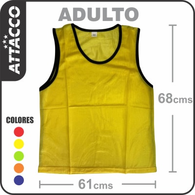 PETO ENTRENAMIENTO ADULTO AMARILLO
