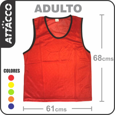 PETO ENTRENAMIENTO ADULTO ROJO