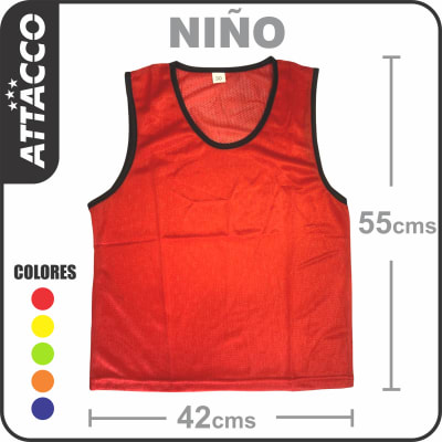PETO ENTRENAMIENTO NIÑO ROJO