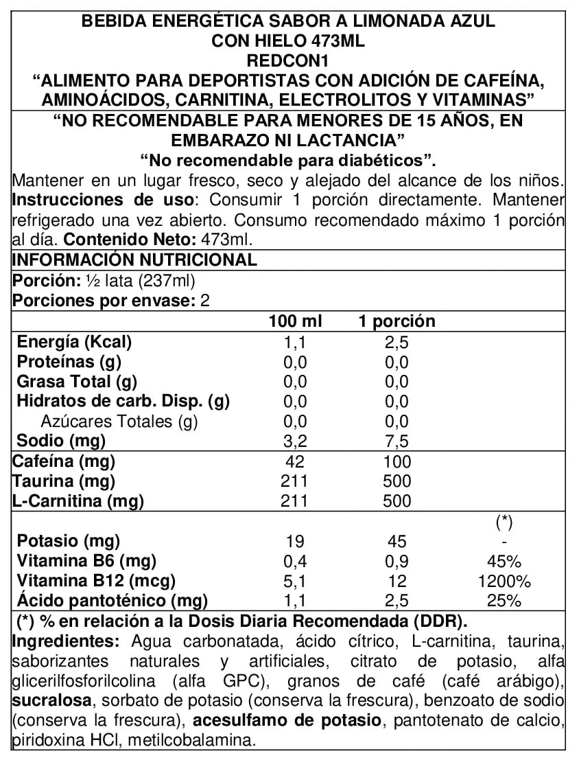 High Performance Energy Drinks 473ml Redcon16