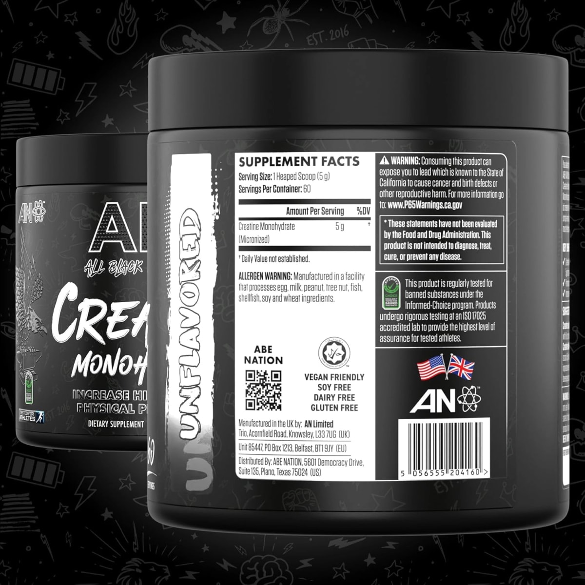 Creatina ABE Unflavoured 300grs 60serv2