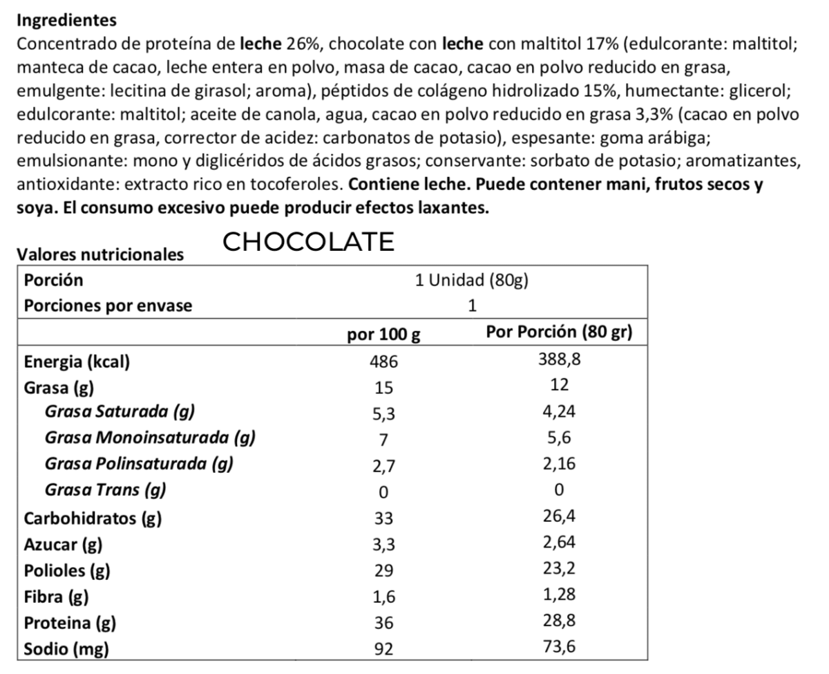 BARRA SPACE PROTEIN XXL 80 G5